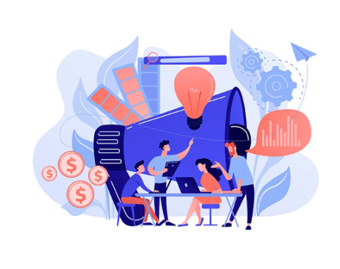 Marketing team illustration