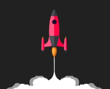 Rocket launch symbolizing SEO growth